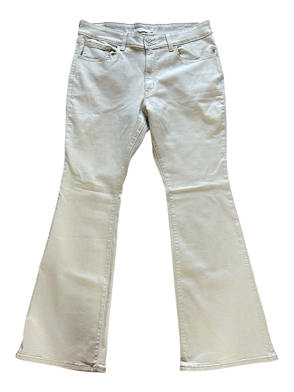 Levi’s 726 Flare Jeans in Light Khaki